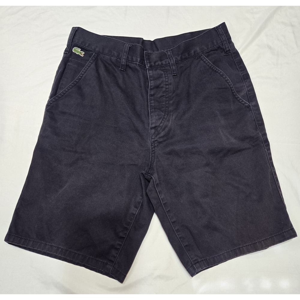 Vtg Lacoste L!VE Devanlay Navy Blue Chino Shorts Mens F6255 30x8.5 Cotton Preppy